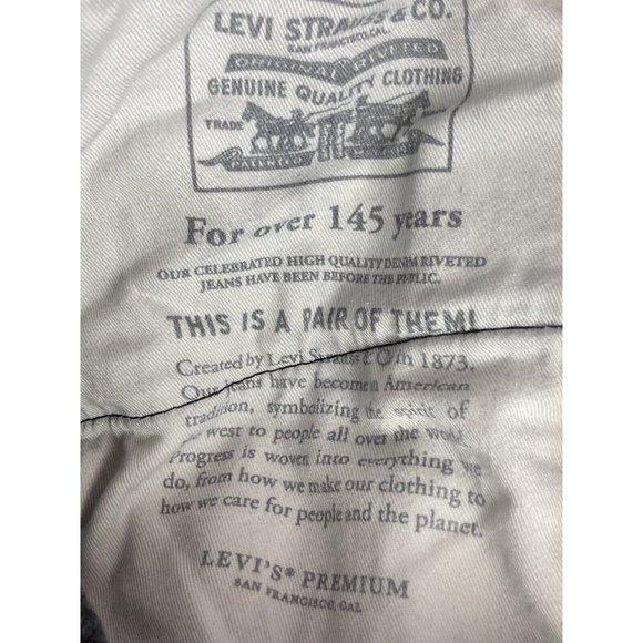 *Levi Strauss Slim Tapered Lo-Ball Black Denim Jeans Womens Size 38 Casual - Picture 8 of 8